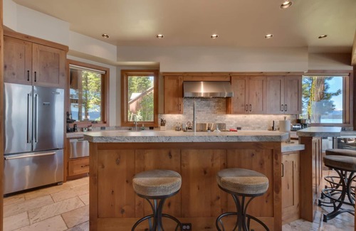 Tahoe Woods Casa | Cathedral Lakefront by Tahoe Getaways - 6 BR Estate w Pier, Buoy and Pool Table