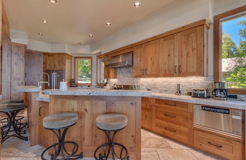 Tahoe Woods Casa | Cathedral Lakefront by Tahoe Getaways - 6 BR Estate w Pier, Buoy and Pool Table