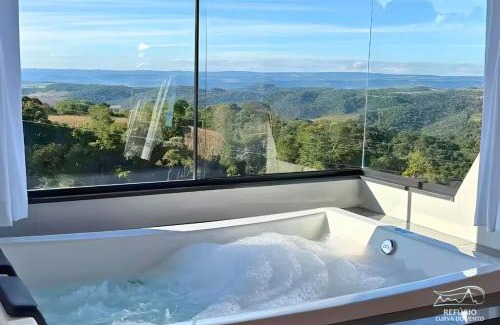 Bom Retiro Chalet De Esquí | Chalé Romântico Serra Catarinense Hidro e Lareira