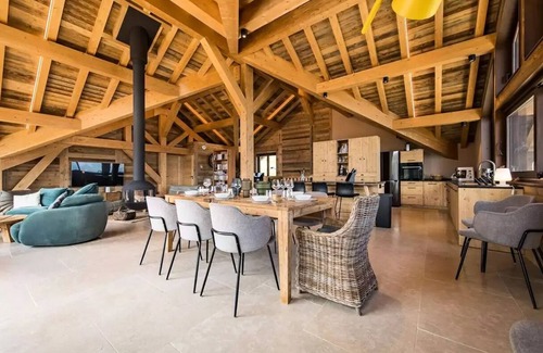 La Toussuire Chalet De Esquí | Chalet auf den Pisten mit Sauna und Aiguilles d'Arves Blick