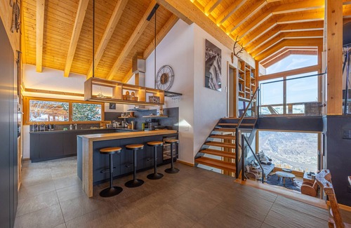 Saint-Pierre-de-Clages Chalet De Esquí | Chalet Ciel Etoilé - vue splendide