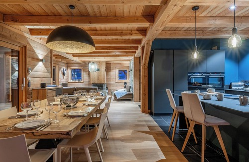 Monetier-les-Bains Chalet De Esquí | Chalet de Luxe Avec Piscine Face à la Montagne