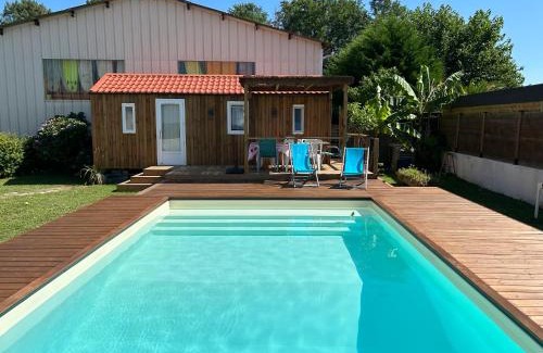 Seignosse Chalet De Esquí | Chalet de jardin, piscine