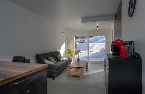 Saint-Pierre-d'Entremont Chalet De Esquí | Chalet du Souillet con vistas a las montañas, terraza privada y Wi-Fi