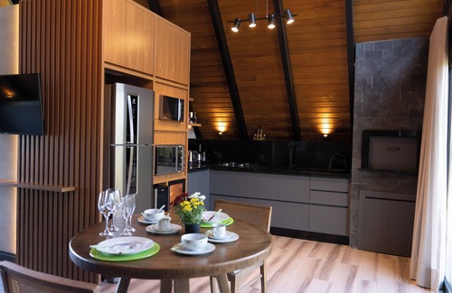 Sao Bento do Sul Chalet De Esquí | Chalet in the mountains Hidro Fireplace Sensational view