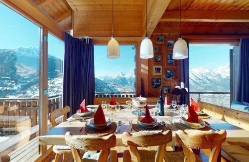 Nendaz Chalet De Esquí | Chalet in Veysonnaz with swimming pool