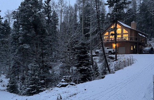 Angel Fire Chalet De Esquí | Chalet Nestled on 2 Mountainside acres! 4 Bedrooms/3 baths & Pet Friendly!