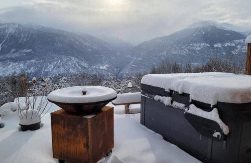 Randogne Chalet De Esquí | Chalet with Breathtaking Valley View