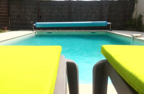 Talence Casa | Chambre accès direct grande piscine-Coin cuisine-Parking-Aircon-Jardin