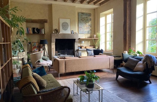 Lignieres-Orgeres Cama Y Desayuno | Chambre Double de Charme, vue Parc Paysager, Maison D'hôtes, Ancien Presbytère
