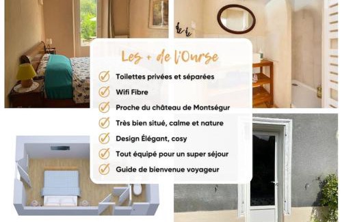 Fougax-et-Barrineuf Casa | Chambre double cosy - Gîte de la Louve