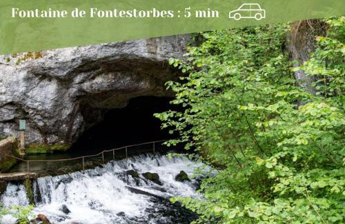 Fougax-et-Barrineuf Casa | Chambre double cosy - Gîte de la Louve