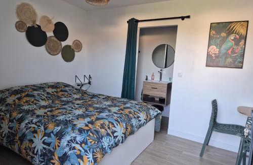 Bouguenais Cama Y Desayuno | Chambre indépendante avec terrasse extérieure proche aéroport et Nantes centre