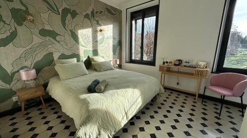 Villeneuve-Minervois Casa | Chambre Pivoine au Domaine de l'Aven