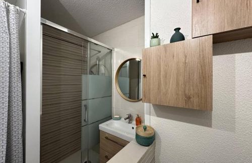 Araches-la-Frasse Apartamento | Charmant 2 pièces cabine, 4 pers, terrasse sud, proche village et pistes, parking privé - FR-1-572-293
