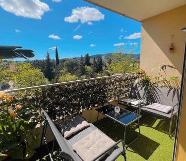 Draguignan Apartamento | Charmant T3 avec clim et parking gratuit