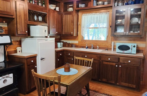McMinnville Cabina | Charming 2 Bedroom Cabin in Nature with Antique Furnishings, Fire Pit, and More!