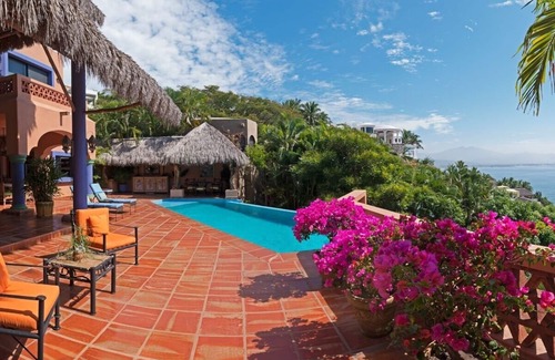 La Punta Villa | Encanto 4BR La Punta Villa con vistas a la bahía de Manzanillo con piscina infinita