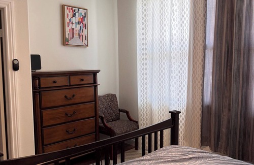Cypress Casa | Charming bedroom with private bathroom in Cypress, California with AC, Internet
