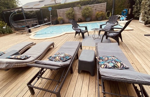 Sorigny Casa | Charming cottage 10p #swimming pool #spa south Tours