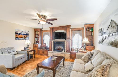 Manchester Casa | Charming Manchester Retreat with Patio and Fireplace!