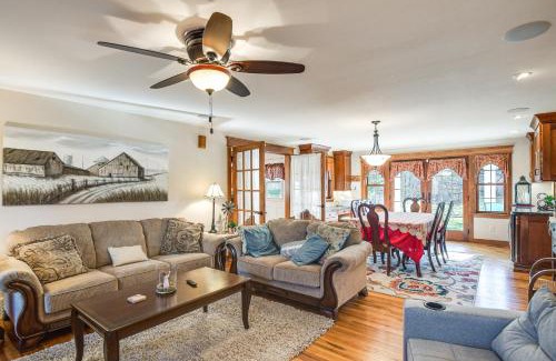 Manchester Casa | Charming Manchester Retreat with Patio and Fireplace!