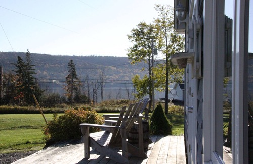 Baddeck Cabaña | Cottage con Encanto moderna con vista al mar y spa privado. Tranquilo Coastal Ubicación