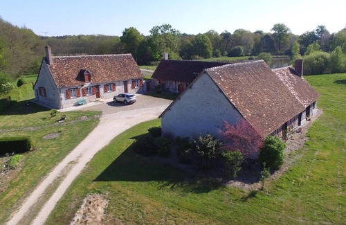 Neuvy Cabaña | Casa de campo cerca de Chambord con jardín, terraza y chimenea