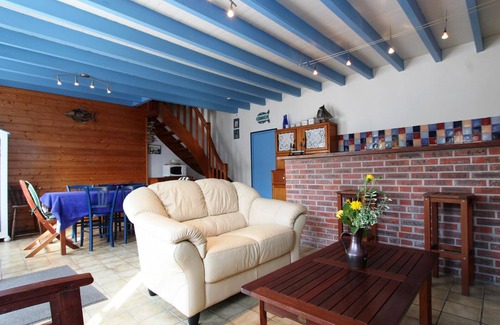 Saint-Marcouf Cabaña | Encantadora casa junto al mar con estacionamiento privado y terraza