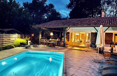 Vielle-Saint-Girons Villa | Encantadora villa, piscina climatizada, tranquilos terrenos arbolados, cerca del lago, océano, bosques