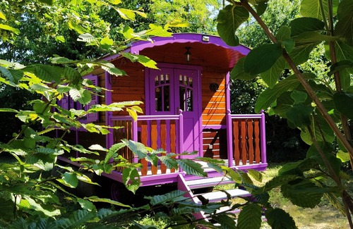 Chantenay-Villedieu Cabaña | Encantadora Roulotte en Valle de Sarthe: Naturaleza, Granja y Confort