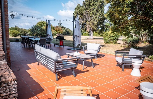 Corbarieu Villa | Chateau Beaudesert - Piscina - Pista de tenis - Parque