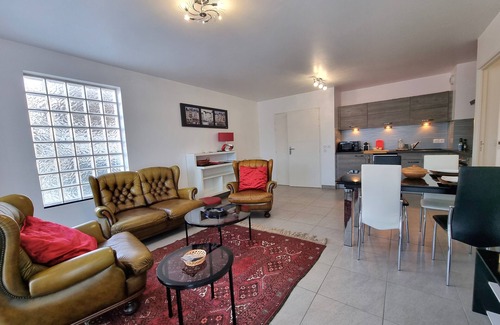 Honfleur Condominio | Chez Lou et Dan, apartamento 4P con balcón, ascensor y estacionamiento segu
