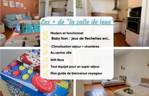 Amberieu-en-Bugey Apartamento | chez lulu-La salle de jeux-3 chambres-5pers-cnpe bugey