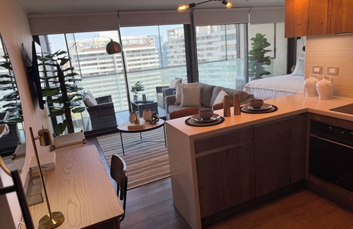 Vitacura Apartamento | Chic 1-bedroom apartment in nice Las Condes with fitness room, WiFi