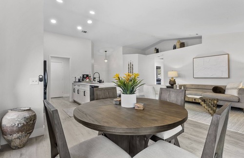 North Las Vegas Casa | Chic 1Story Pool Home 2KingBeds, Grill, Coffee, AirHockey, Mins2 Las Vegas Strip