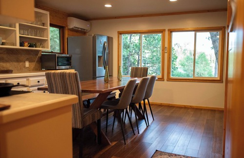 Bass Lake Cabina | chic old style cabin, forest suite & dome lake front. Private beach and own dock