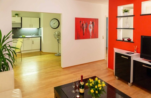 Outer Neustadt Apartamento | City Apart Dresden Apartment 4 - Apartamento de 1 habitación No. 4, aproximadamente 41m², 4. Piso, 1 salón / dormitorio,