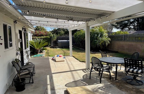 Goleta Casa | Clean 3 BR 2 BA w hot tub, yard, AC, near beaches, UCSB. Dog ok, sleep 5-6