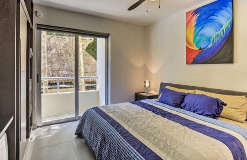 Akumal Apartamento | Condominio turístico costero con balcón, ¡a pie de la playa!