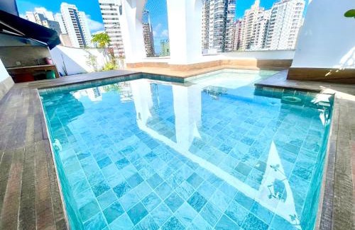 Tombo Apartamento | Cobertura com piscina e churrasqueira, 200m da praia, 3 dormitórios para até 6 hóspedes