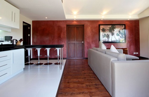 Maprao Island Villa | Villa Coconut Island con 2 camas y vistas al jardín