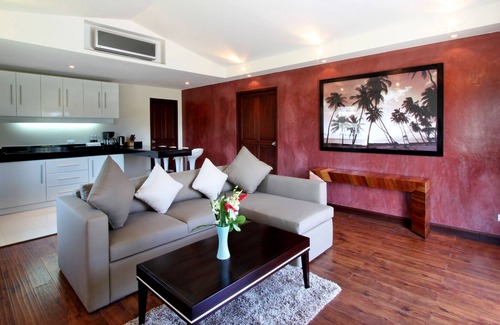 Maprao Island Villa | Villa Coconut Island con 2 camas y vistas al jardín