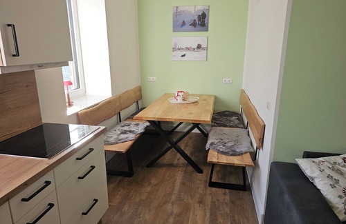 Sankt Andreasberg Apartamento | Color magic blue in the Harz apartment Smilla with sauna, terrace and bicycle shed