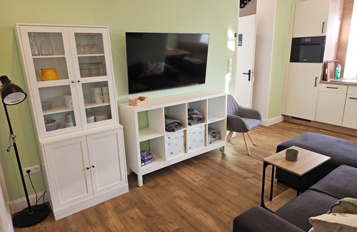 Sankt Andreasberg Apartamento | Color magic blue in the Harz apartment Smilla with sauna, terrace and bicycle shed