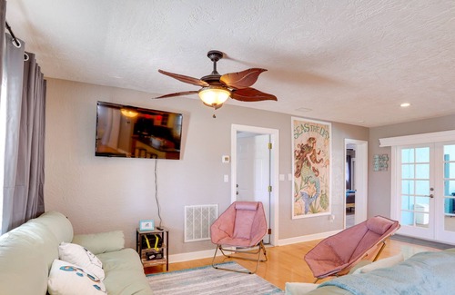 Disston Heights Casa | Colorful Coastal Home w/ Pool, 6 Mi to Beach!