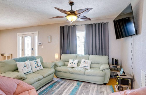Disston Heights Casa | Colorful Coastal Home w/ Pool, 6 Mi to Beach!