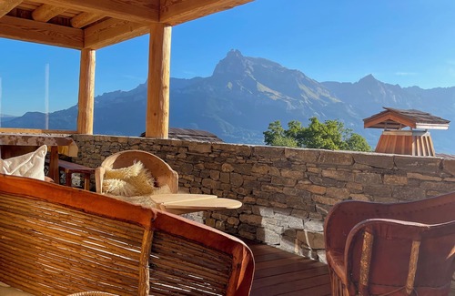 Combloux Chalet De Esquí | Combloux/Megeve Exceptional new Stunning Vue 180 d spa Mont-Blanc views