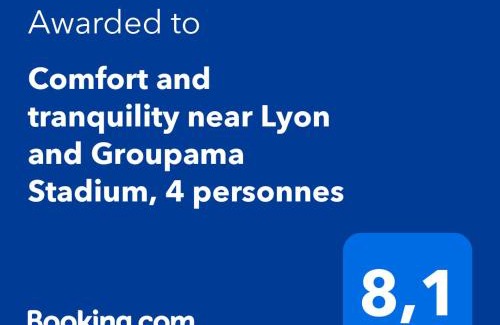 Meyzieu Apartamento | Comfort and tranquility near Lyon and Groupama Stadium, 4 personnes