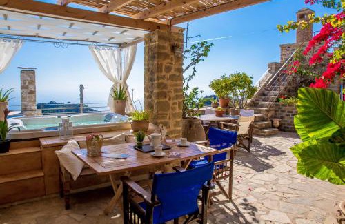 Anatoli Casa | Comfortable house with sea view in Anatoli + jacuzzi